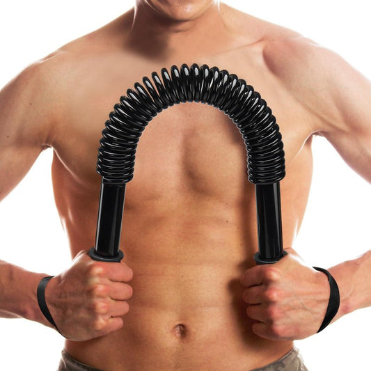 Power Twister Bar (77LB) – Arm & Forearm Workout Equipment for Men & Women, Heavy Duty Spring Steel Wrist & Chest Strengthener with Non-Slip Handles, Home Gym Fitness Tool