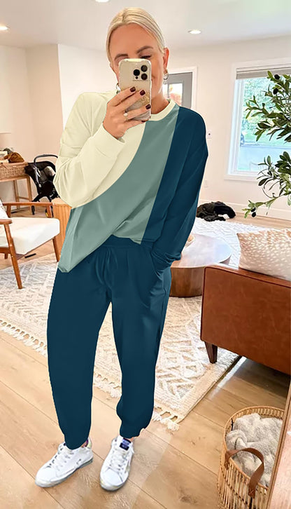 ETCYY NEW Lounge Sets for Women Two Piece Outfits Sweatsuits Sets Long Pant Loungewear Workout Athletic Tracksuits