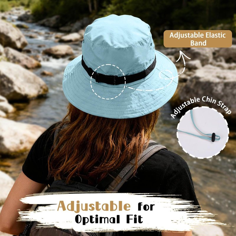 Sun Bucket Hat for Men Women Fishing Beach Safari Hats for Golf Hiking Hunting Outdoor UPF 50+ Blue