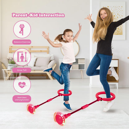 Flashing Jumping Ring Children Colorful Ankle Skip Jump Ropes Sports Swing Ball for Kids Boys Girls Toy