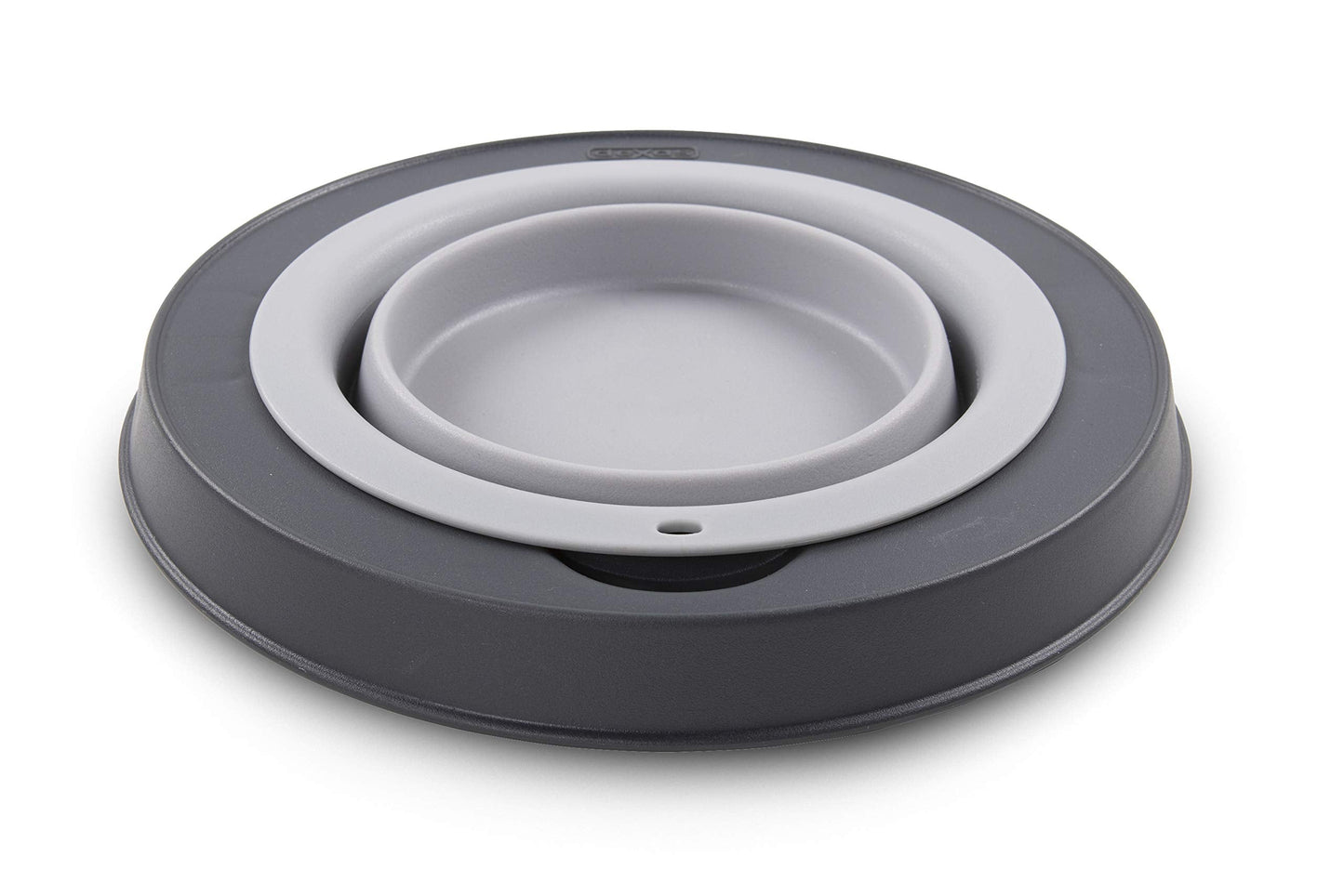 Dexas Pets Single Elevated Pet Feeder/Pet Bowl, Large/ 4 Cup Capacity, Light Gray