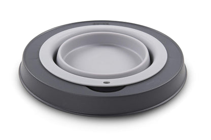 Dexas Pets Single Elevated Pet Feeder/Pet Bowl, Large/ 4 Cup Capacity, Light Gray