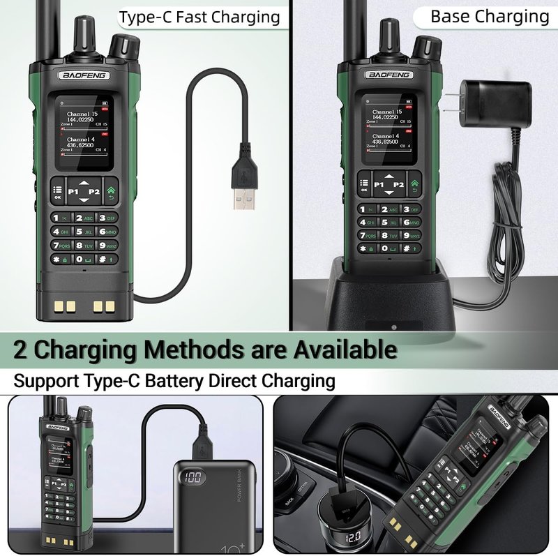 BAOFENG DM32 DMR Radio | Handheld Walkie Talkie with GPS & NOAA Weather | Long Range, 2500mAh Battery, USB-C Charging