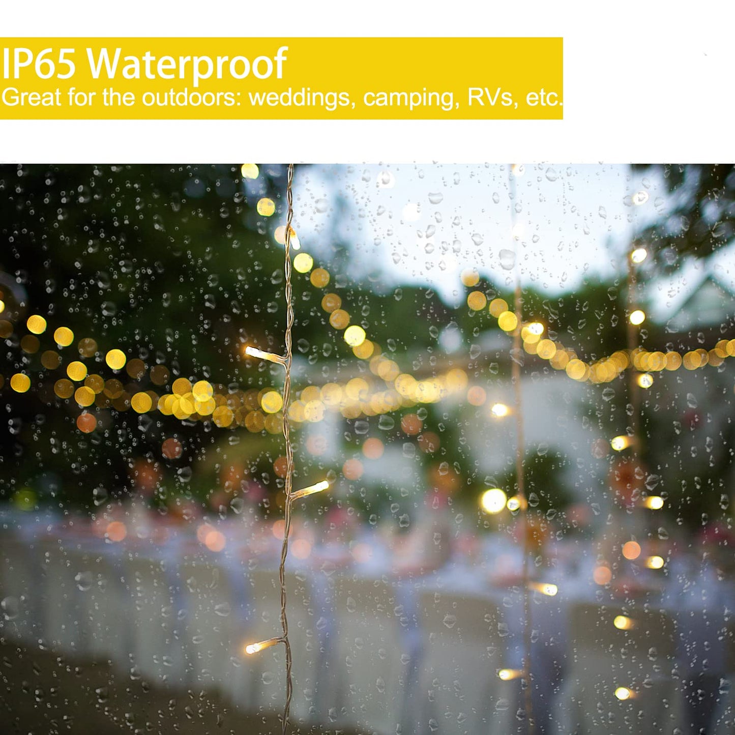 LIOPEED 42ft 120 Led Battery Powered String Lights, IP65 Waterproof 8 Modes Twinkle Fairy Lights with Timer for Bedroom, Garden, Party, Christmas Tree Indoor Outdoor Decorations, Warm White