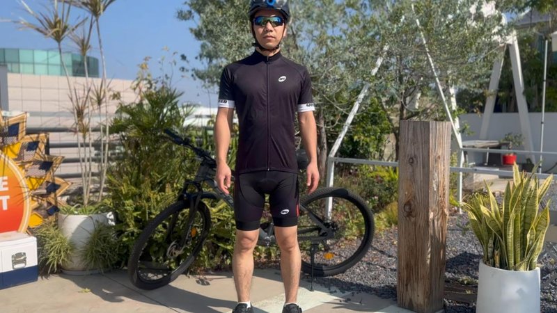 Bicycle Shorts for Men Padded Compression Bike Underwear with Padding Cyclist Gear US L Red
