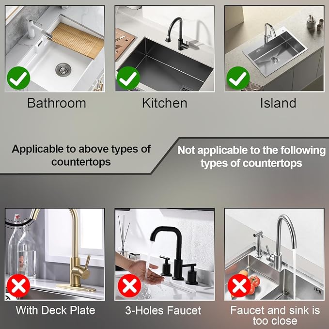 Kitchen Faucet Absorbent Mat, 15.7" Long Stone Faucet Mat