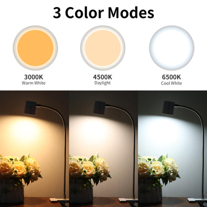 Dott Arts Desk Lamp,USB Clip On Light,Book Lights for Reading at Night,3 Color Modes,10 Brightness Clamp Lights,360° Gooseneck LED Reading Light for Books in Bed,Eye-Care for Home Office,Headboards