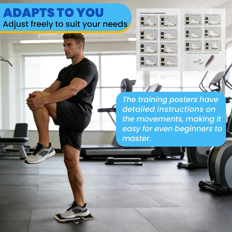 JUMPOW Ankle Balance Board Trainer - Adjustable Axis Board Foot Strengthener, Stability Trainer For Ankle & Leg Exercise, Balance Training, Physical Therapy, Mobility Core Workout At Home Or Gym