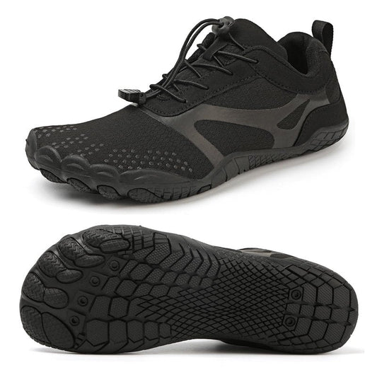 todaysunny Barefoot Shoes Mens Womens Minimalist Cross Training Shoes with Wide Toe Box Athletic Zero Drop Trail Walking Hiking Running Sneakers Black