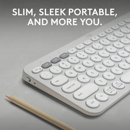 Logitech Pebble Keys 2 K380s, Multi-Device Bluetooth Wireless Keyboard with Customizable Shortcuts, Slim and Portable, Easy-Switch for Windows, macOS, iPadOS, Android, Chrome OS - Tonal Graphite