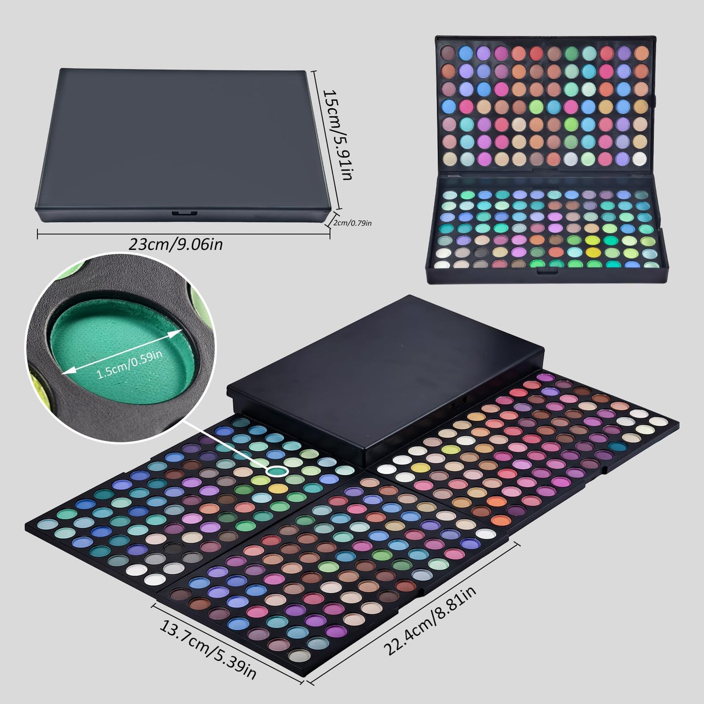 Pure Vie Professional 252 Colors Highlight Eyeshadow Palette Makeup Contouring Kit - Highly Pigmented Nudes Warm Natural Matte Shimmer Cosmetic Eye Shadows Pallet Powder Palette