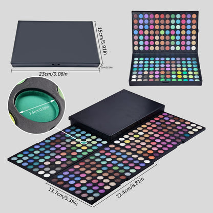 Pure Vie Professional 252 Colors Highlight Eyeshadow Palette Makeup Contouring Kit - Highly Pigmented Nudes Warm Natural Matte Shimmer Cosmetic Eye Shadows Pallet Powder Palette