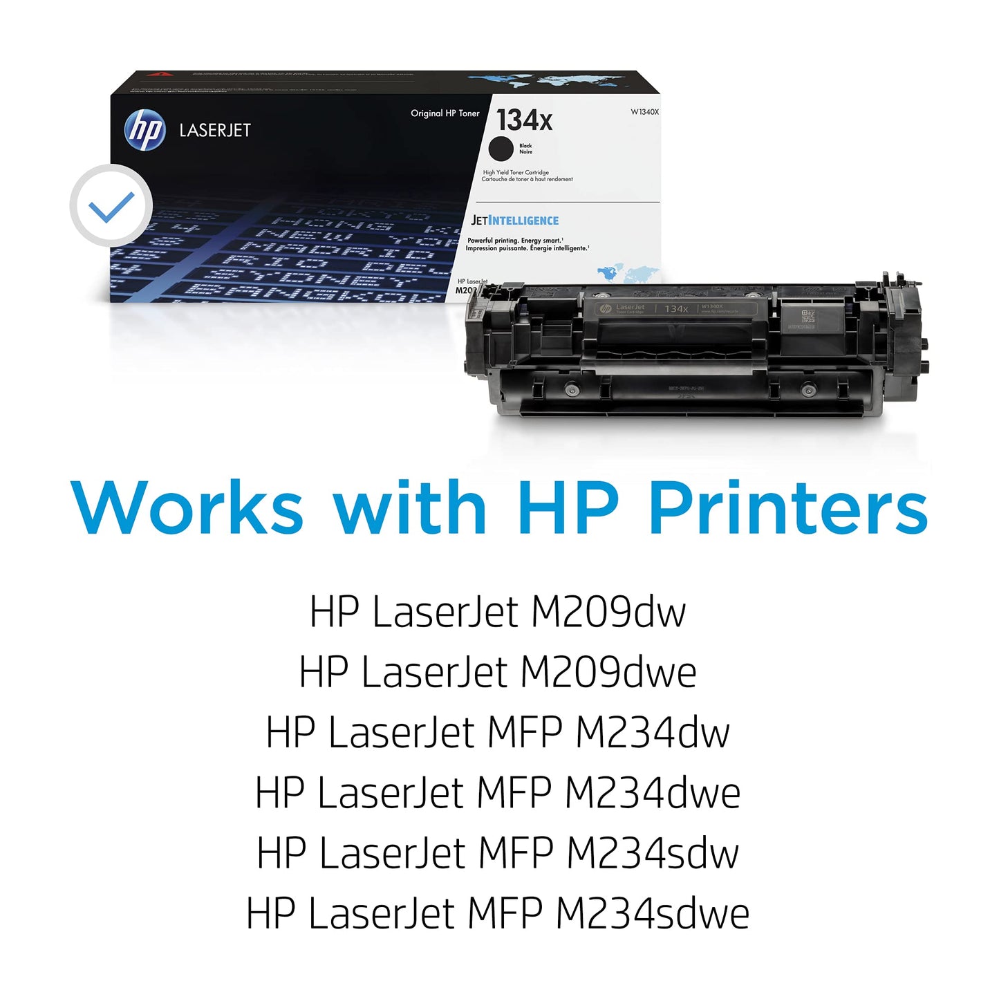 HP 134X Black High-yield Toner Cartridge for HP Printers | Works with LaserJet M209 Series; LaserJet MFP M234 Series | W1340X