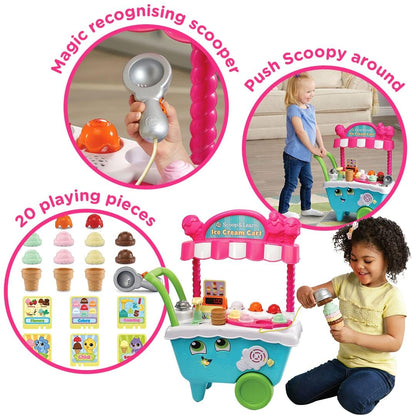 Leapfrog Scoop & Learn Ice Cream Cart, Pretend Toddler Toy for Role Play Food and Magic Ice Cream Scooper Scoop/Learn Cart Set, English Version