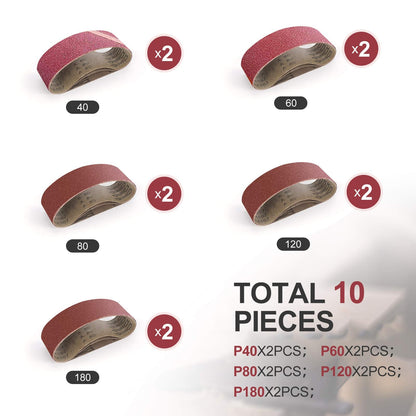 Jellas 3 × 21-Inch Belt Sander with Dust Bag, 7Amp Sander Machine with Variable-speed Control, 2 in 1 Vacuum Adapter, 10Feet (3 meters) Length Power Cord, Belt Sanders for Woodworking BS750-SD