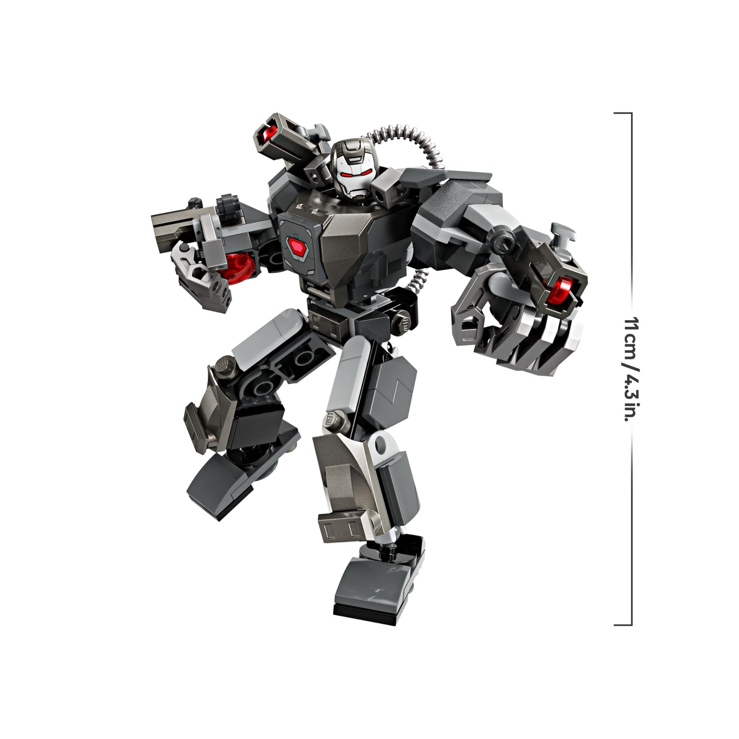 LEGO Marvel War Machine Mech Armour, Buildable Toy Action Figure for Kids with 3 Stud Shooters, Legendary Character from the MCU, Gifts for Boys and Girls Aged 6 Plus Years Old 76277