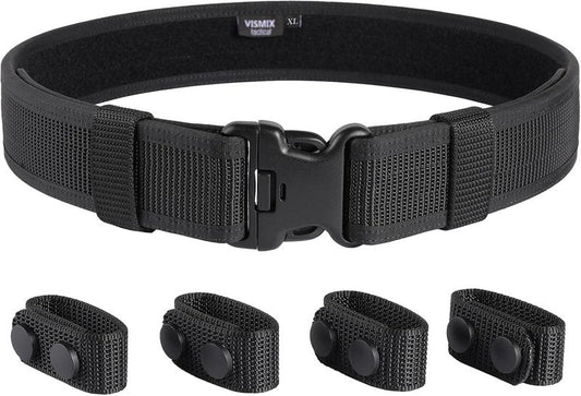 Police Duty Belt - 2" Nylon Security Belt for Law Enforcement | Includes 4 Belt Keepers