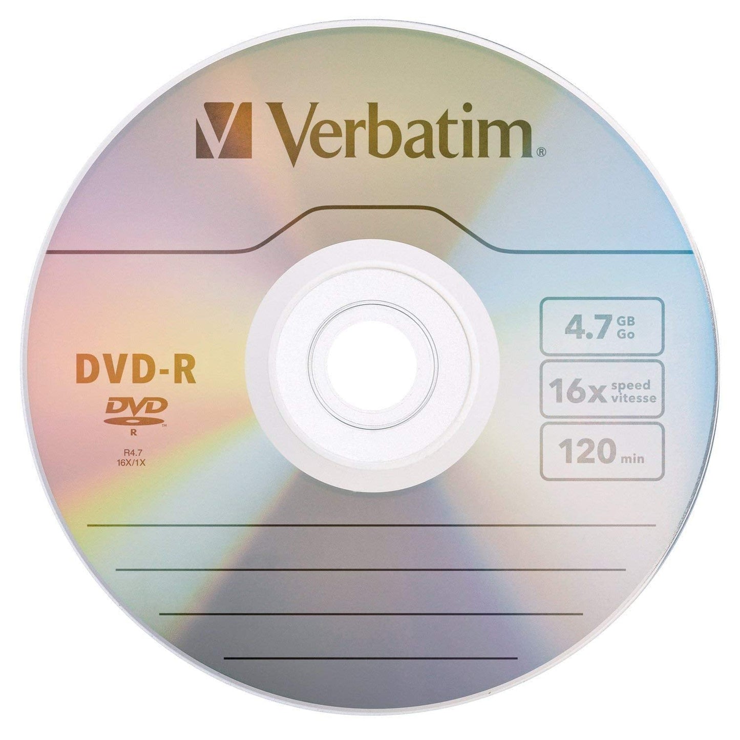 Verbatim DVD-R 16x, DataLife Matt Silver 4.7GB, Pack of 50, Writeable DVD Blanks with Hardcoat Scratch Guard, 16x Burning Speed