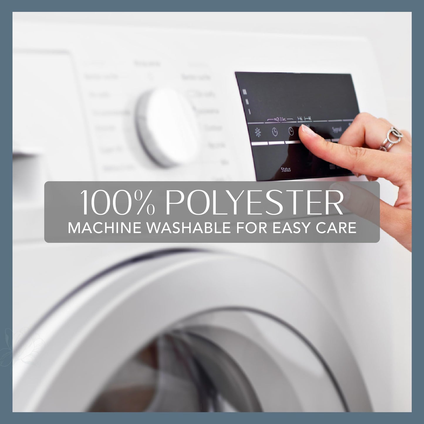 Elrene Home Fashions Swaying Leaves Bordered Fall Tablecloth, Polyester, Multi, 52" x 52" (Tablecloth)