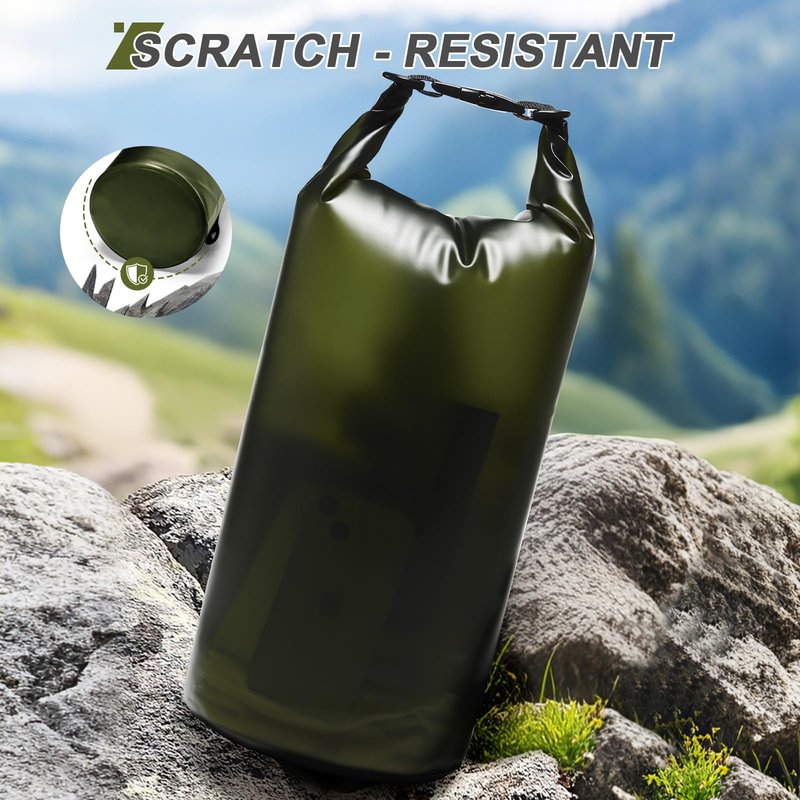 Dry Bags for Kayaking Waterproof, 5L/10L Dry Storage Bag, Roll Top Wet Bag for Swimming, Boating, Fishing,Camping & Beach