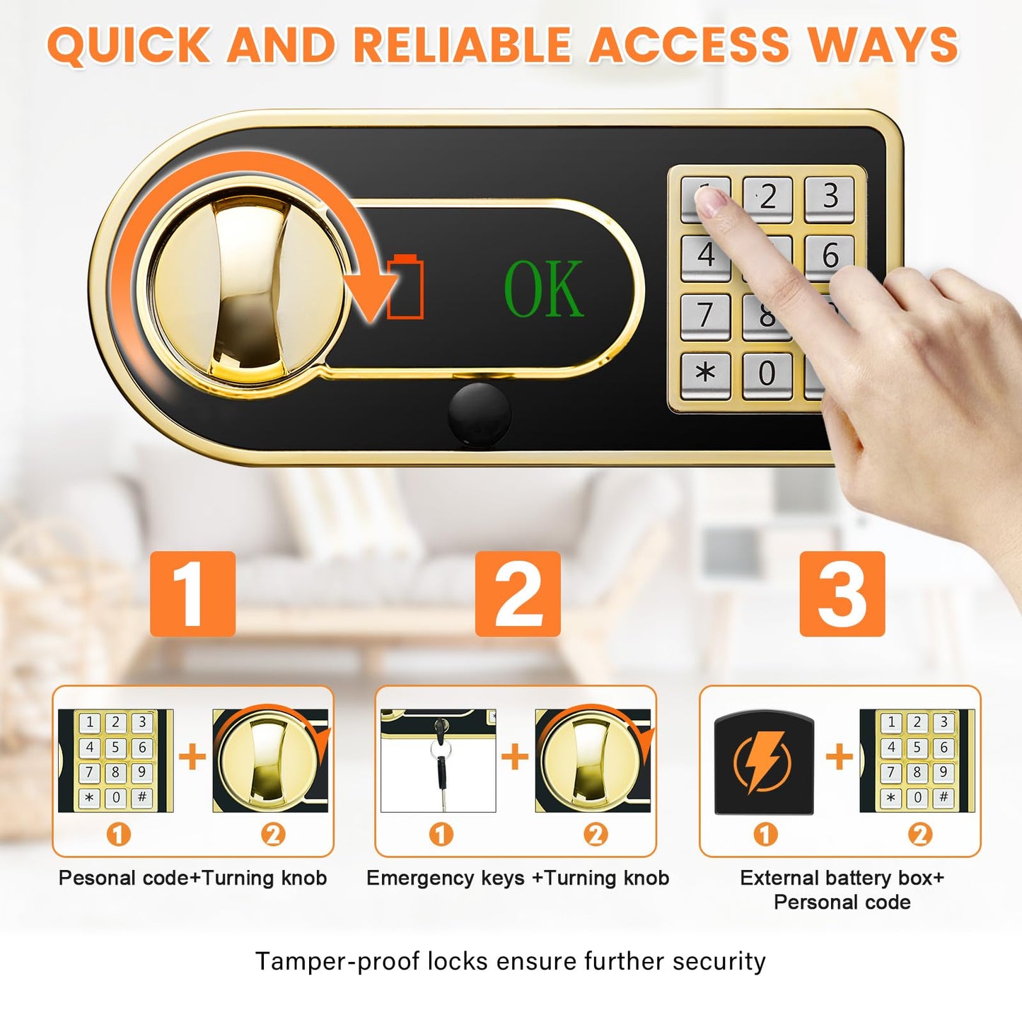 5.8 cu ft Large Fireproof Drop Safe Box for Business, Anti-Theft Money Drop Slot Safes with Digital Keypad and Spare Keys, Heavy-duty Cash Depository Lock Safe for Home Office Retail Store Business