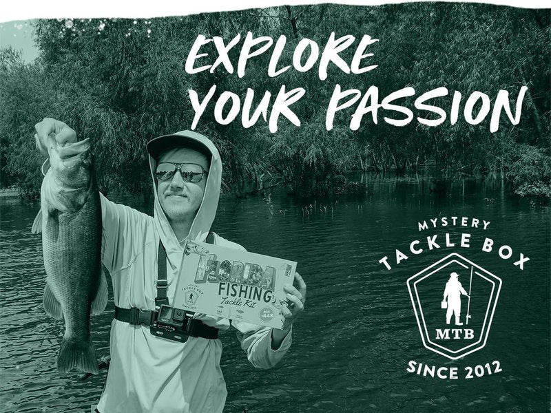 Mystery Tackle Box Florida Elite Fishing Kit – 7-9 Freshwater & Inshore Saltwater Baits for Bass, Snook, Redfish & More – Includes Exclusive Florida Decal