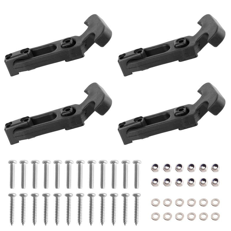 crenlux Rubber Flexible T-Handle Hasp Draw Latch for Farm Machinery, Construction Hoods, Off-Road Vehicles, Golf Carts, Coolers, Rubber Flexible T-Handle Hasp Draw Latch Replacement (4Pcs)