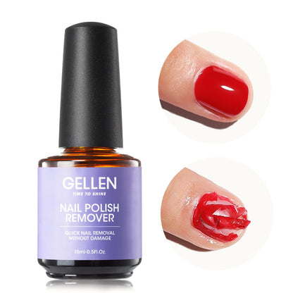 Gellen Gel Nail Polish Remover Kit, Gel Polish Remover for Nails with Liquid Latex Tape Cuticle Oil and Manicure Tools, Quick & Easy Gel Remover in 3-5 Minutes, No Soaking Or Wrapping