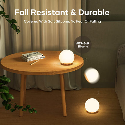 LED Night Light, Night Light for Kids, USB Rechargeable Table Lamp with Dimmable,Warm Light,7 Colors,Touch Control, 0.5/1hour Timer for Nursery, Baby,Bedroom,Camping