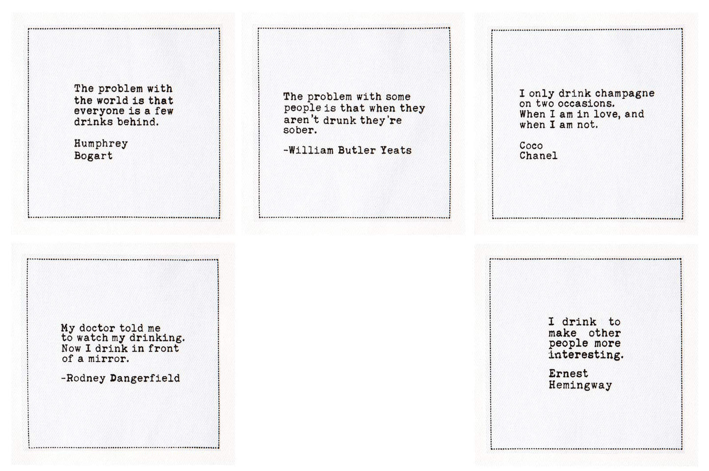 Five Star Funny White Cocktail Napkins, 50 Luxury Cotton Disposable Cocktail Party Napkins with Witty Bar Quotes, 4.5" x 4.5" for Home Bars, Game Nights, Beverages, Birthdays, Weddings & Holidays