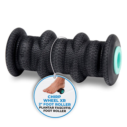 Chirp Wheel XR Foot Massage Roller - Targeted Massage for Plantar Fasciitis and Foot Fatigue, Arch Pain Relief, and Muscle Recovery | High Density Foam Exercise Equipment, 500lbs Capacity, 2" Mint