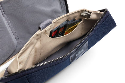 Bellroy Tech Kit (Tech Accessories Organizer Pouch, Zipper Closure, Stores Power Bank, Phone Charger, Cables & More) (Navy)