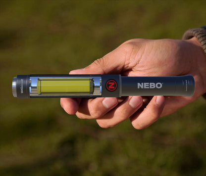 NEBO Magnetic NE6737 Big Larry 2 Pocket Work Light - Powerful LED Pen Inspection Flash Light, Black Torch