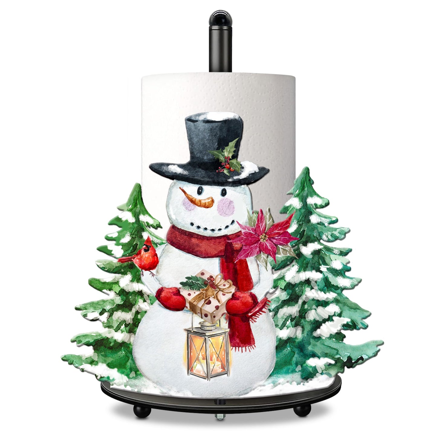 pinata Christmas Kitchen & Bathroom Decor, Christmas Decorations for Home, Snowman Decorations Indoor - Snowman Winter Xmas Paper Towel Holder Stand Accessories