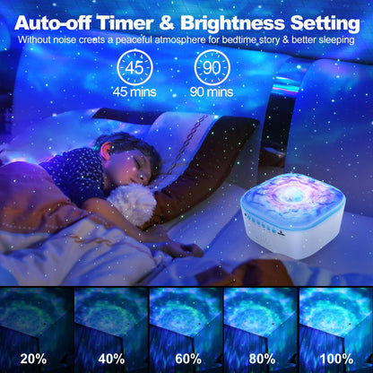 JUZIHAO Star Projector Galaxy Night Light with Remote Control, Timer, Bluetooth Speaker, Led Aurora Lights Projector for Ceiling 8 Lighting for Kids Adults Bedroom/Room Decor/Gift Christmas, Birthday