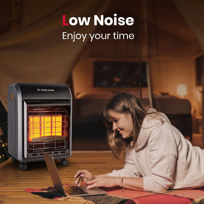 Gasland MHA18BN Propane Radiant heater, 18,000 BTU Warm Area up to 450 sq. ft, Portable LP Gas Heater for Garages, Workshops and Construction Sites, Ultra Quiet Propane Heater with LP Regulator Hose