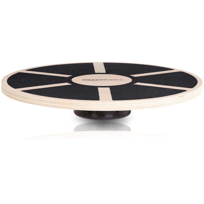 Amazon Basics Wood Wobble Balance Trainer Board, Black