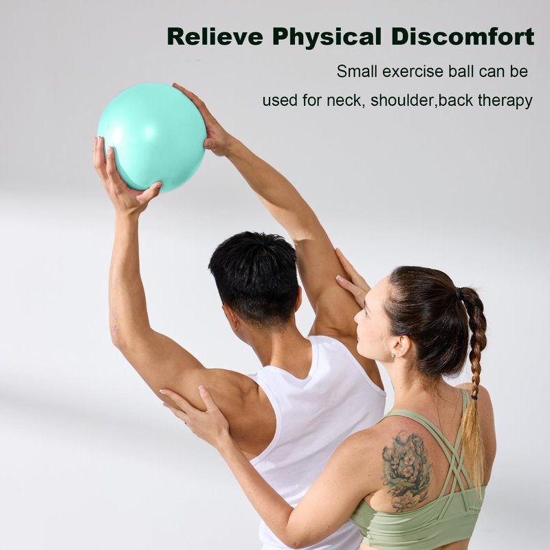 RYTMAT Small Pilates Ball 9.8 Inch Slip Resistant Exercise Ball - Green