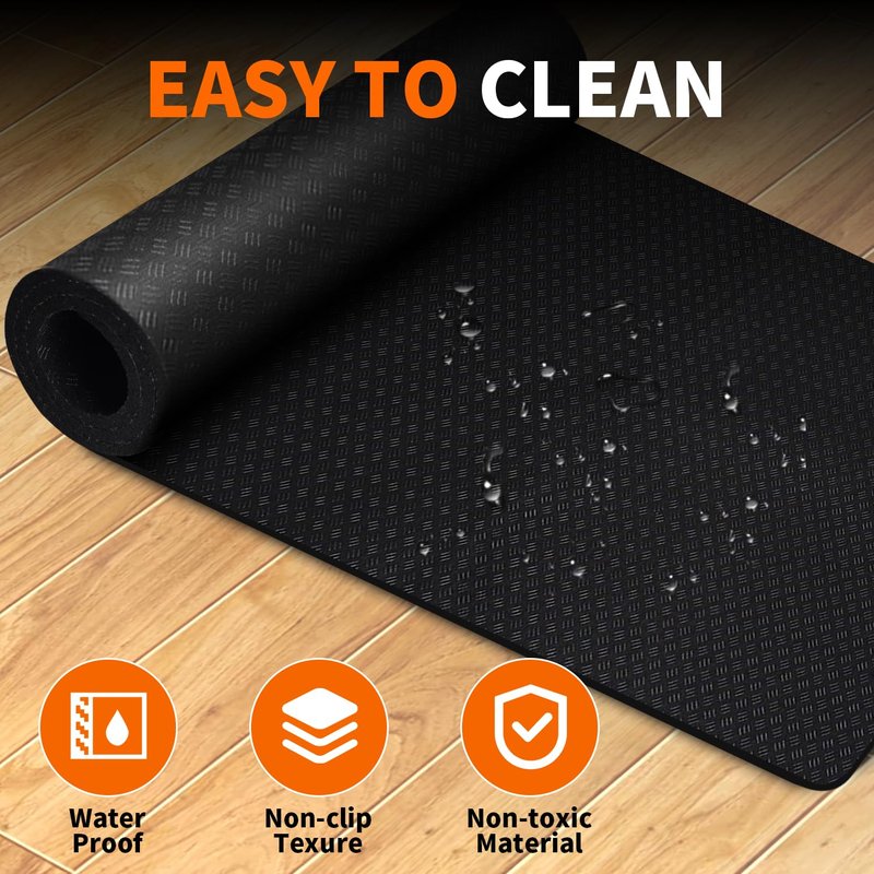Stepwaver 2 Pack Double Non-Slip Workout Mat for Ellipse Leg Exerciser, 23.6" × 11.8" 0.2" Thick Ellipse Machine Mat, Exercise Mats for Under Desk Ellipticals