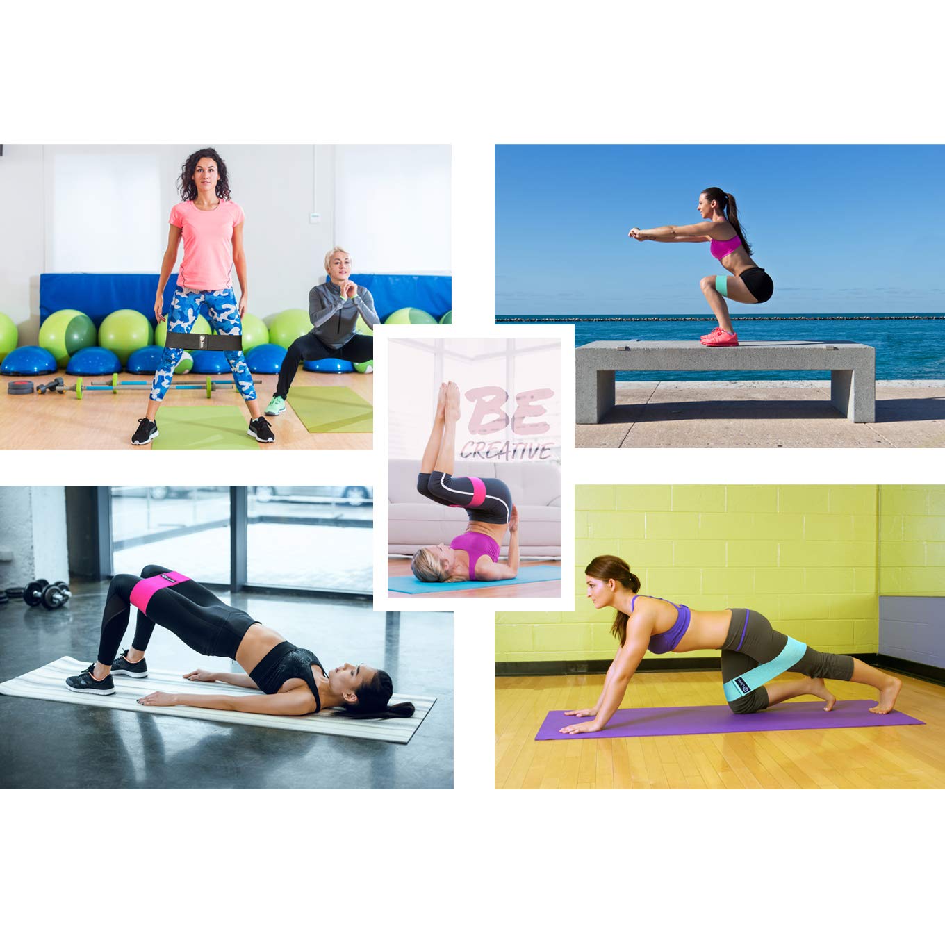 Fittest Pro by Limm Resistance Bands for Legs and Butt, Fabric Exercise Loop Bands Yoga, Pilates, Rehab, Fitness and Home Workout, Strength Bands for Booty
