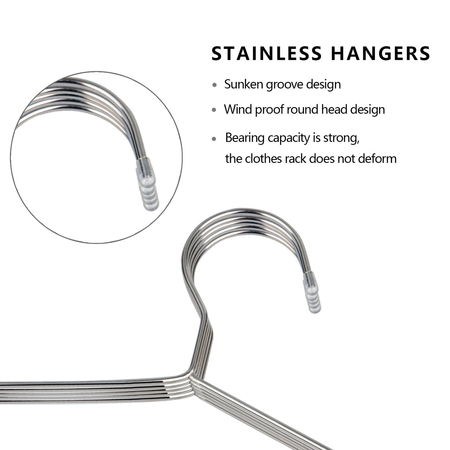 Fayleeko Wire Coat Hangers 40 Pack Strong Heavy Duty Stainless Steel Metal Ultra Thin Space Saving Clothes Hangers 16.5 Inch