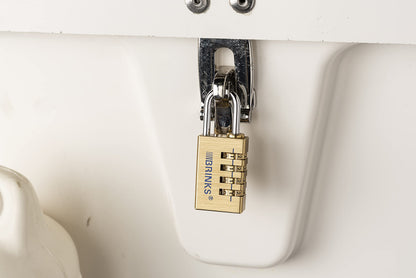 BRINKS - 30mm Solid Brass 4-Dial Resettable Padlock - Chrome Plated With Hardened Steel Shackle