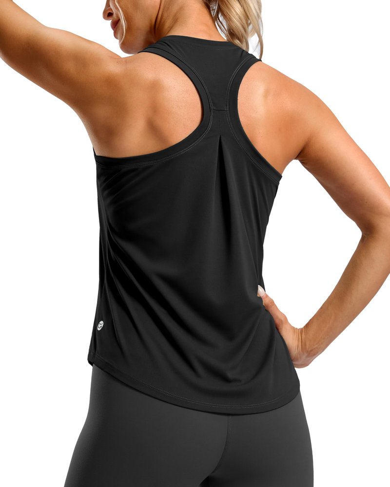 G Gradual Women's Workout Tank Tops Racerback Athletic Yoga Tops Loose Fit Sleeveless Running Gym Sports Shirts for Women(Black,XXL)