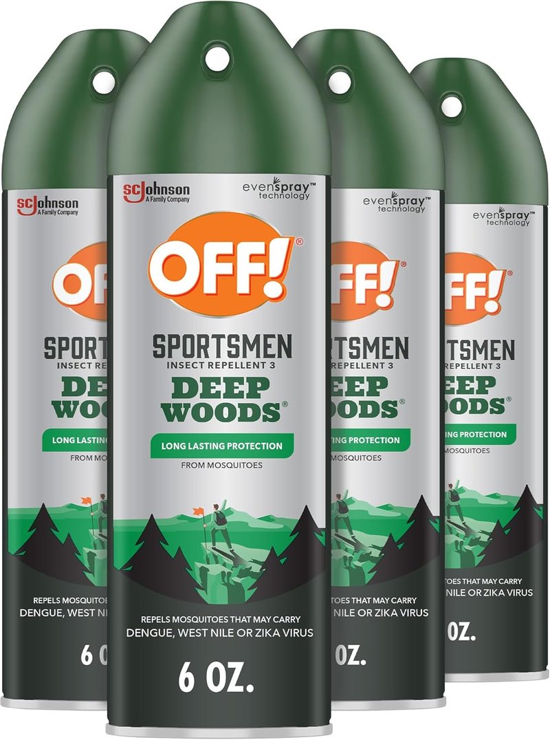 OFF! Deep Woods Insect Repellent Spray - 30% DEET, 6 Oz | Pack of 4 for Mosquito & Tick Protection