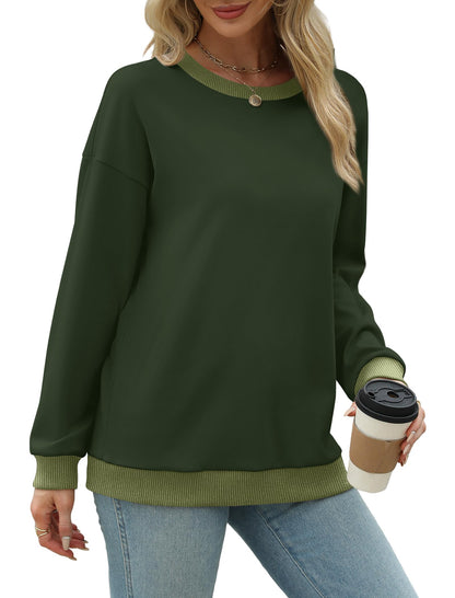 Saloogoe Womens Tops Trendy 2025 Long Sleeve Loose Fit Sweatshirts Ugly Christmas Sweaters 2025 Outfits Christmas Shirts Green St Patricks Day XL