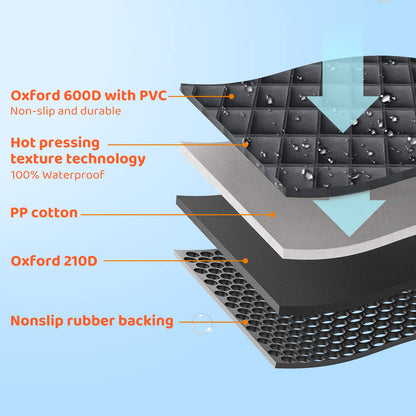 KYG Dog Hammock for Car Back Seats with Side Protection and Mesh Visual Window, Durable Scratch Proof and Waterproof Pet Seat Cover for Cars/Trucks/SUV, 135 x 148 cm, Black&Orange