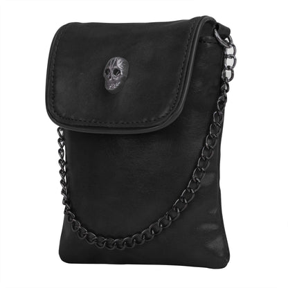 Studded Skull Gothic Mini Chain Crossbody Shoulder Bag Satchel Travel Leather Tote Handbag Purse