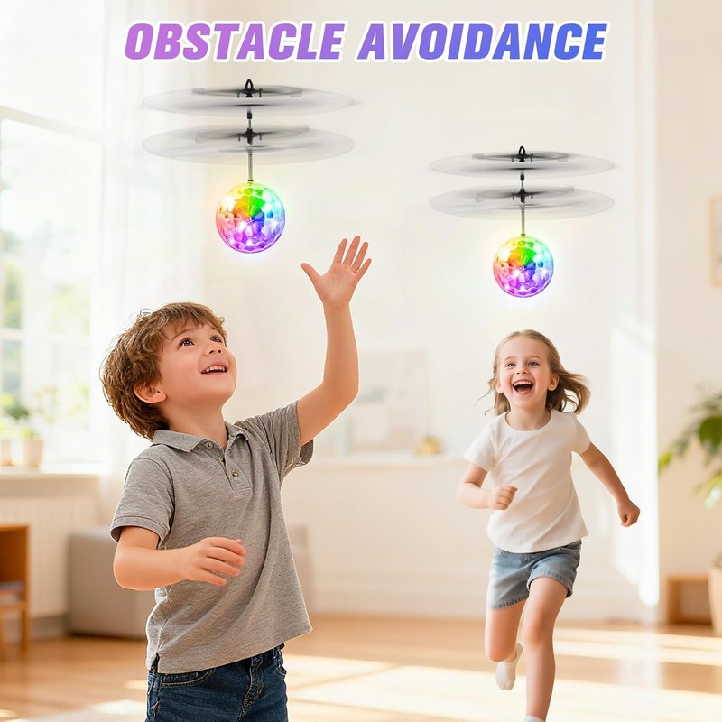 Flying Orb Ball - 2 Pack LED Glowing Orbiter Toy for Kids | Fun Indoor & Outdoor Games for Ages 6-12