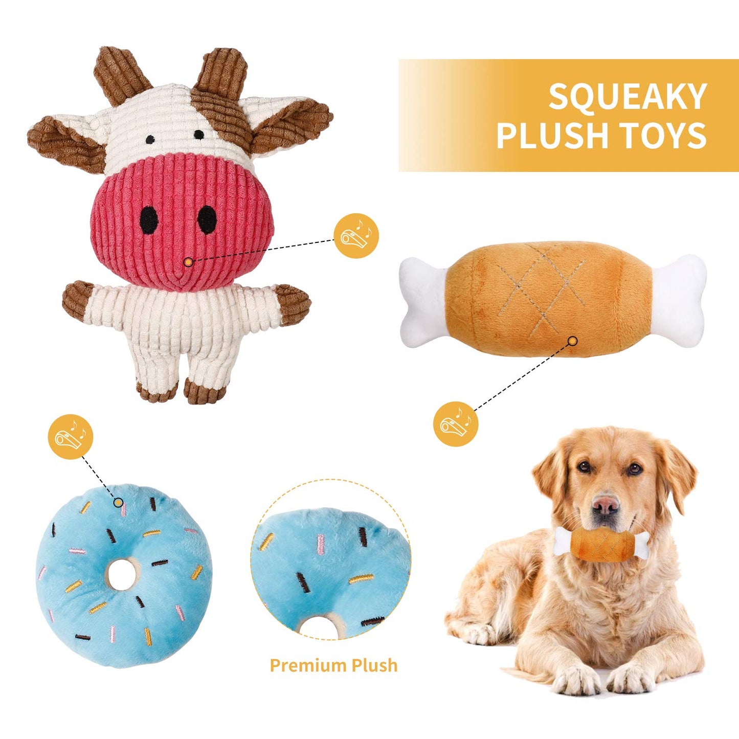 Toozey Dog Toys - 7 Pack Puppy Toys from 8 Weeks Small Dog - Interactive Chew Rope Toys, Non-Toxic Natural Cotton, Relieves Boredom