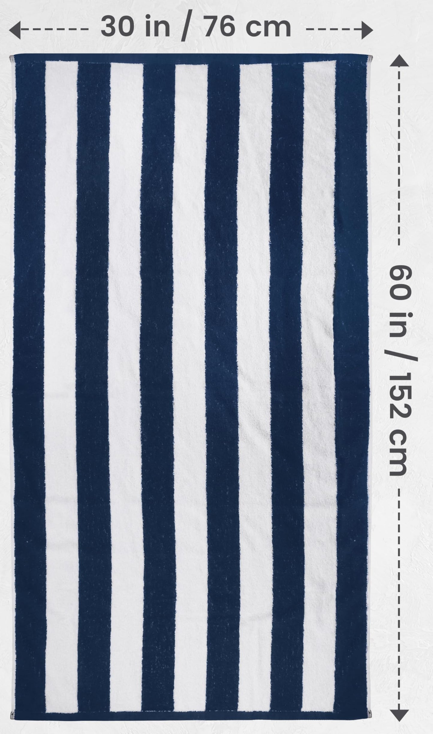 Utopia Towels Cabana Stripe Beach Towels (76 x 152 cm) - 100% Ring Spun Cotton Large Pool Towels, Soft and Quick Dry Swim Towels (Pack of 4) (Red, Navy, Grey, Plum)
